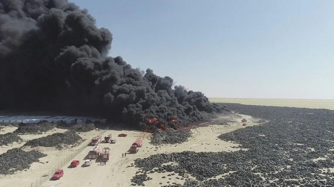 <b>科威特全球最大的废弃轮胎垃圾场着火，或导致</b>